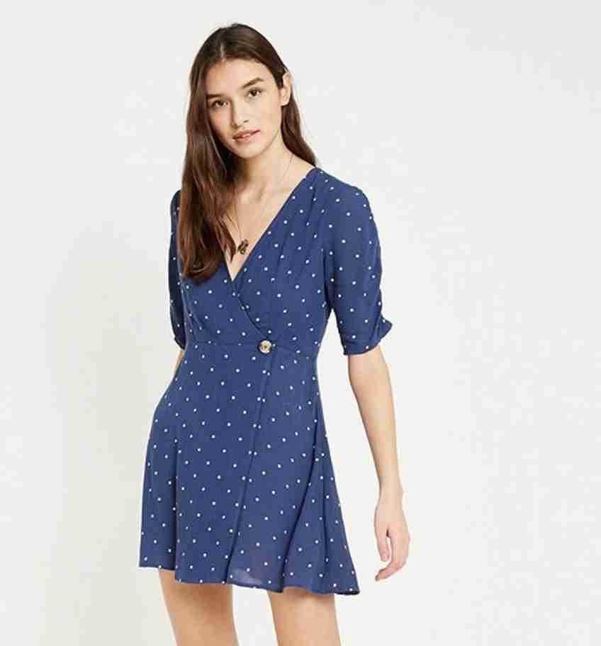 UO Spotted Wrap Dress
