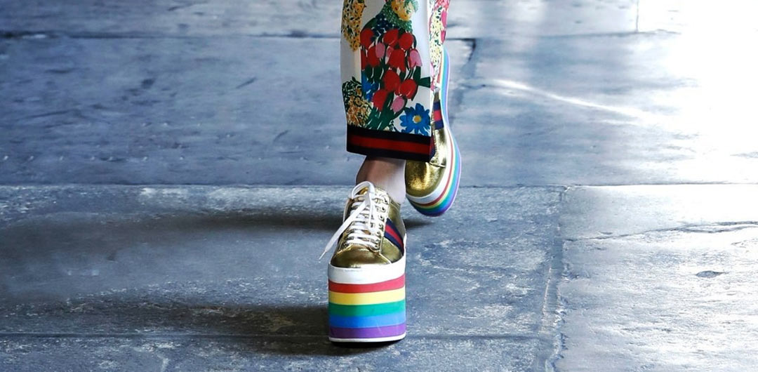 gucci rainbow platform sneakers