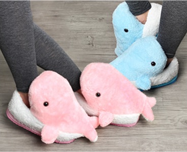 whale slippers