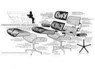 Exploding Eames Lounge Chair Print from Eames Shop