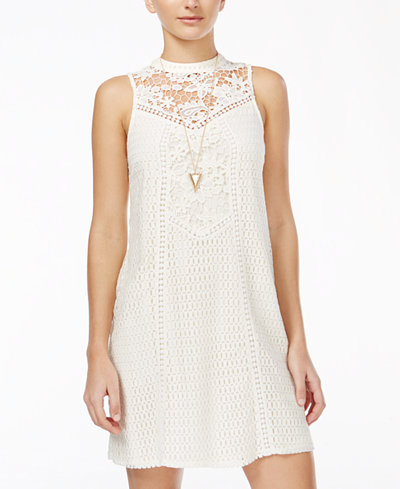 American Rag Juniors' Crocheted Shift Dress