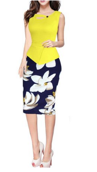 Womens Elegant Chic Bodycon Formal Dress