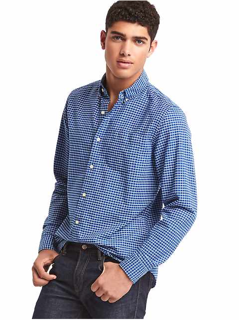 Gap Oxford mini tattersall standard fit shirt