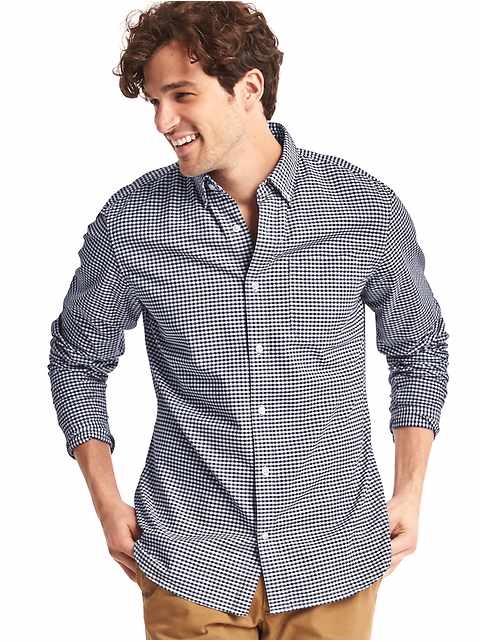 Gap Oxford micro gingham standard fit shirt