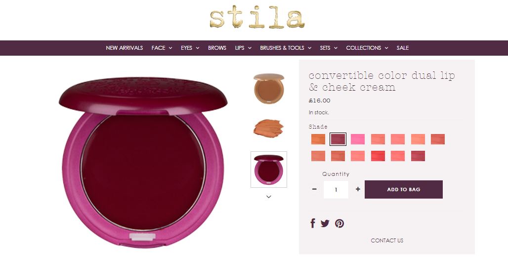 Stila convertible color dual lip and cheek cream