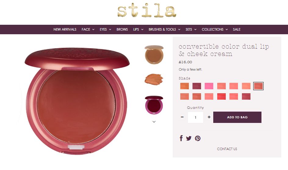 Stila convertible color dual lip and cheek cream