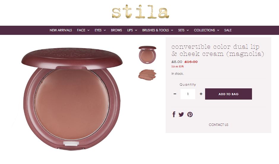 Stila convertible color dual lip and cheek cream