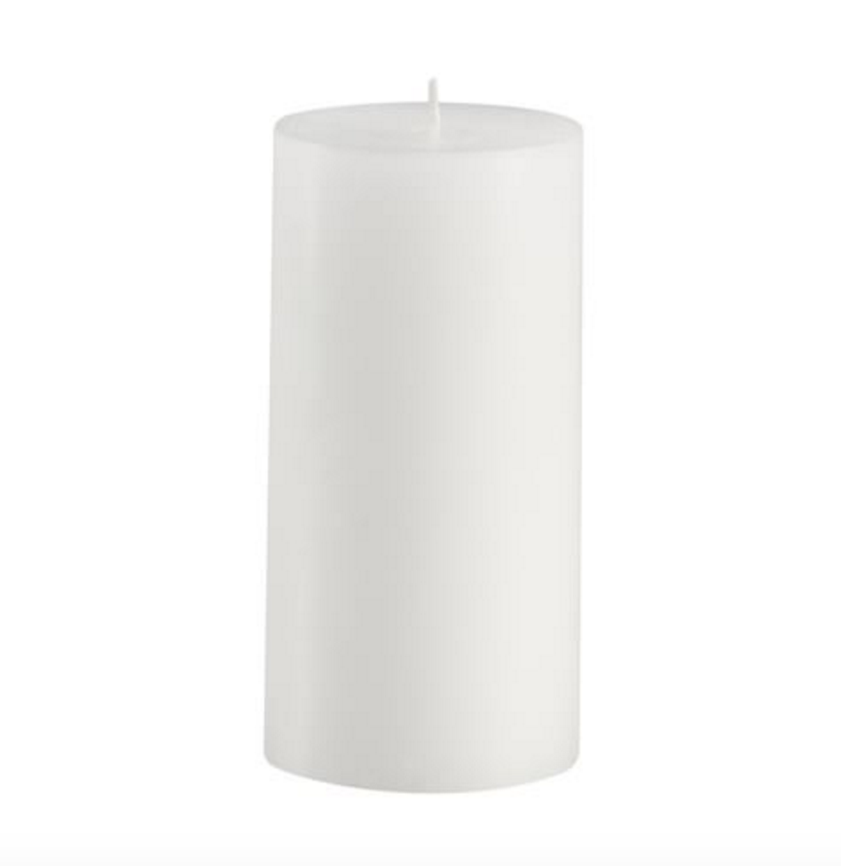 Pottery & Barn Pillar Candle White
