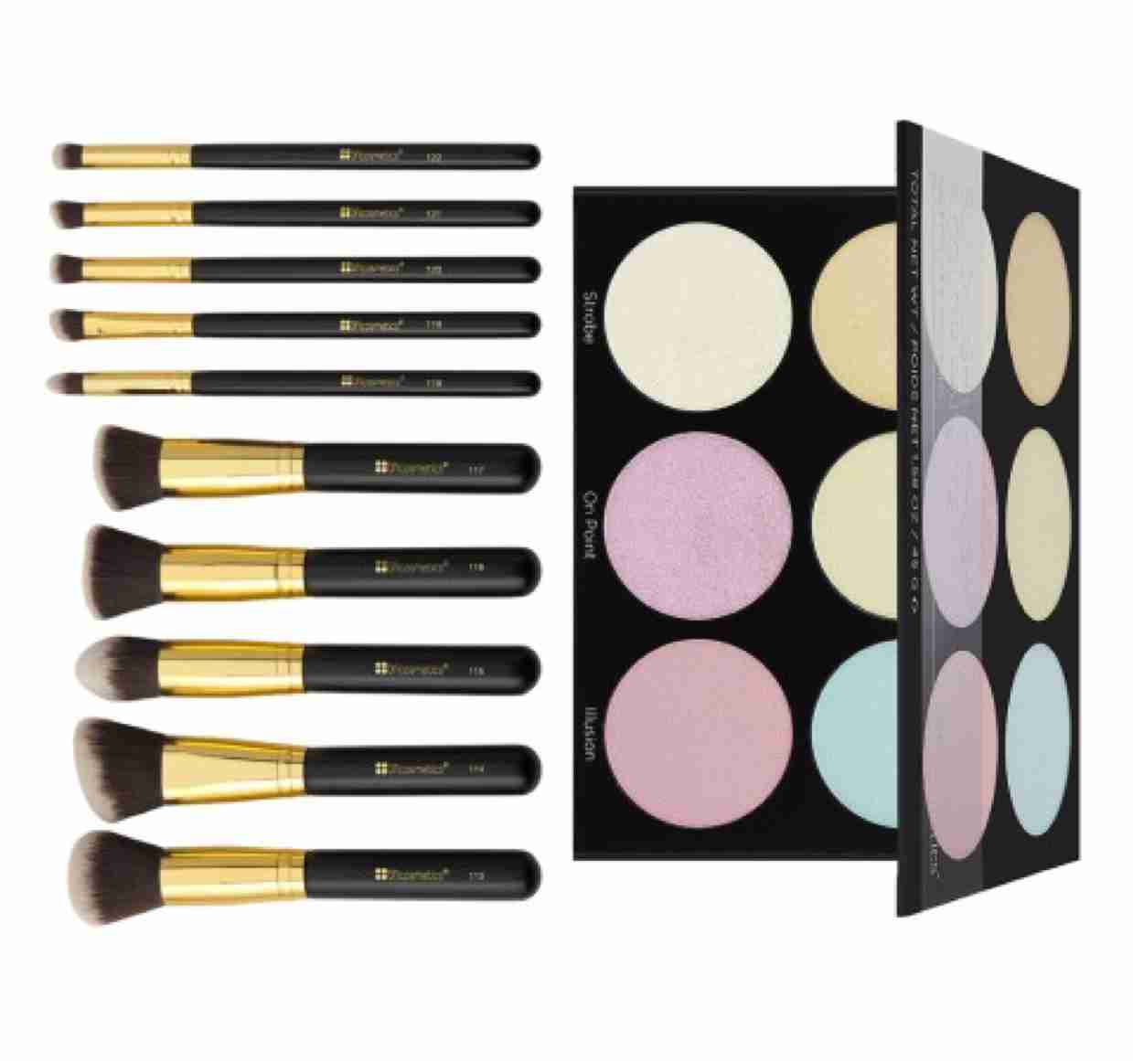 Haul - Blacklight Highlight Palette + Sculpt and Blend Brush Set