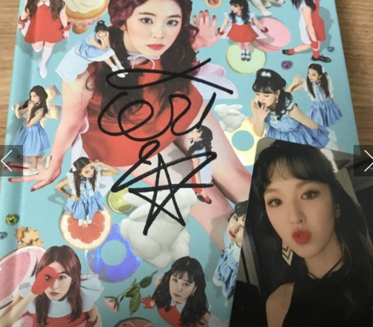 red velvet irene signed rookie album