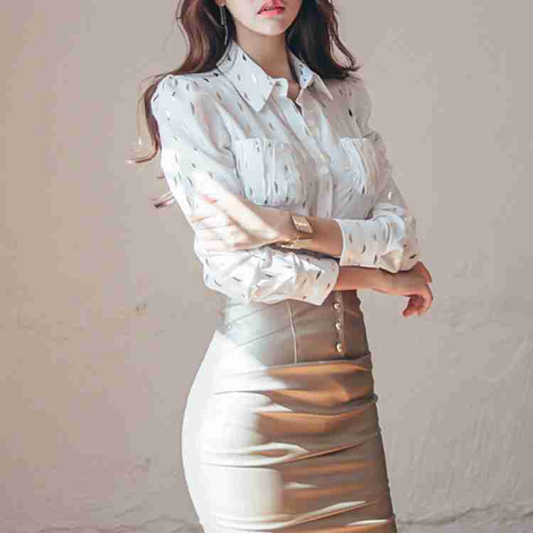 Gold Foil collared blouse