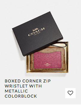 Boxed Corner Zip Wristlet with Metallic Colorblock
