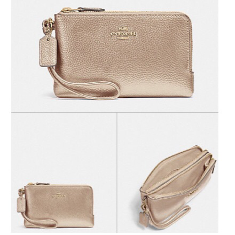 Double Corner Zip Wristlet