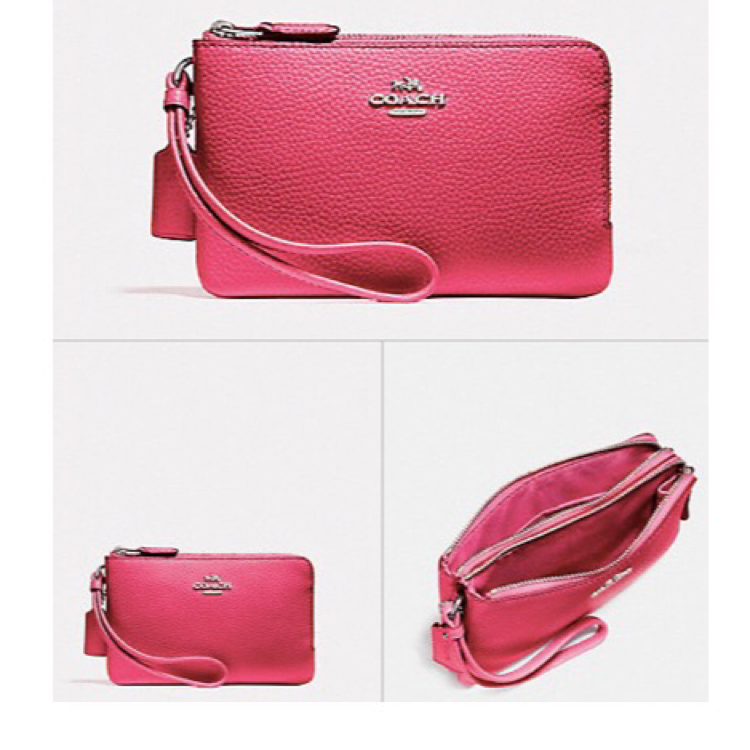 Double Corner Zip Wristlet