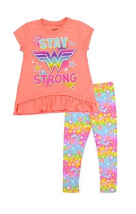 Wonder Woman DC Comics Little Girls Leggings Set