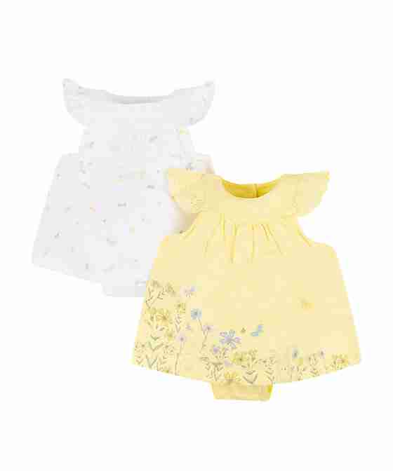 Broderie Romper Dress - 2 pack