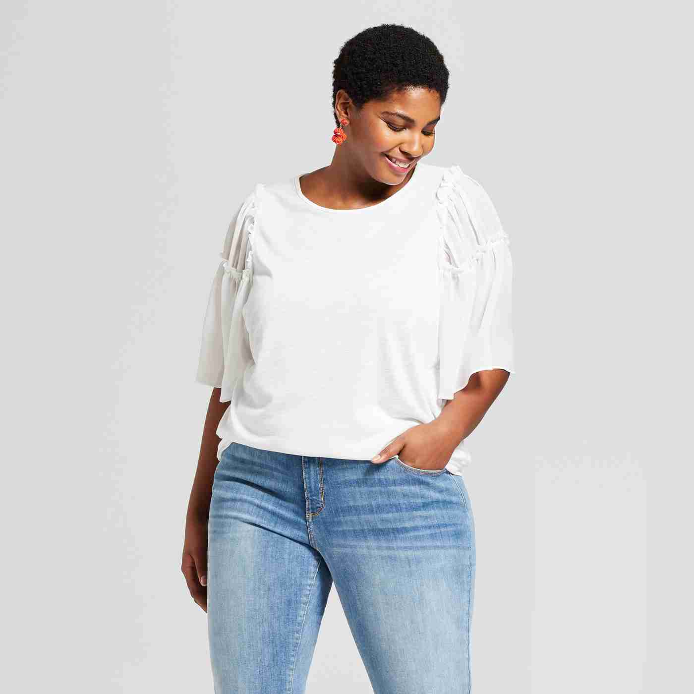 Chiffon Sleeve Tee
