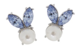 The rabbit of a strange country light sapphire Serenity Earrings