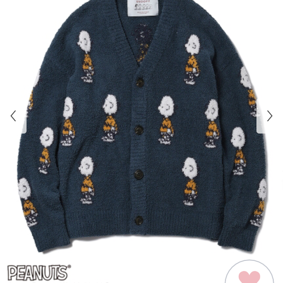 PEANUTS HOMME jacquard cardigan