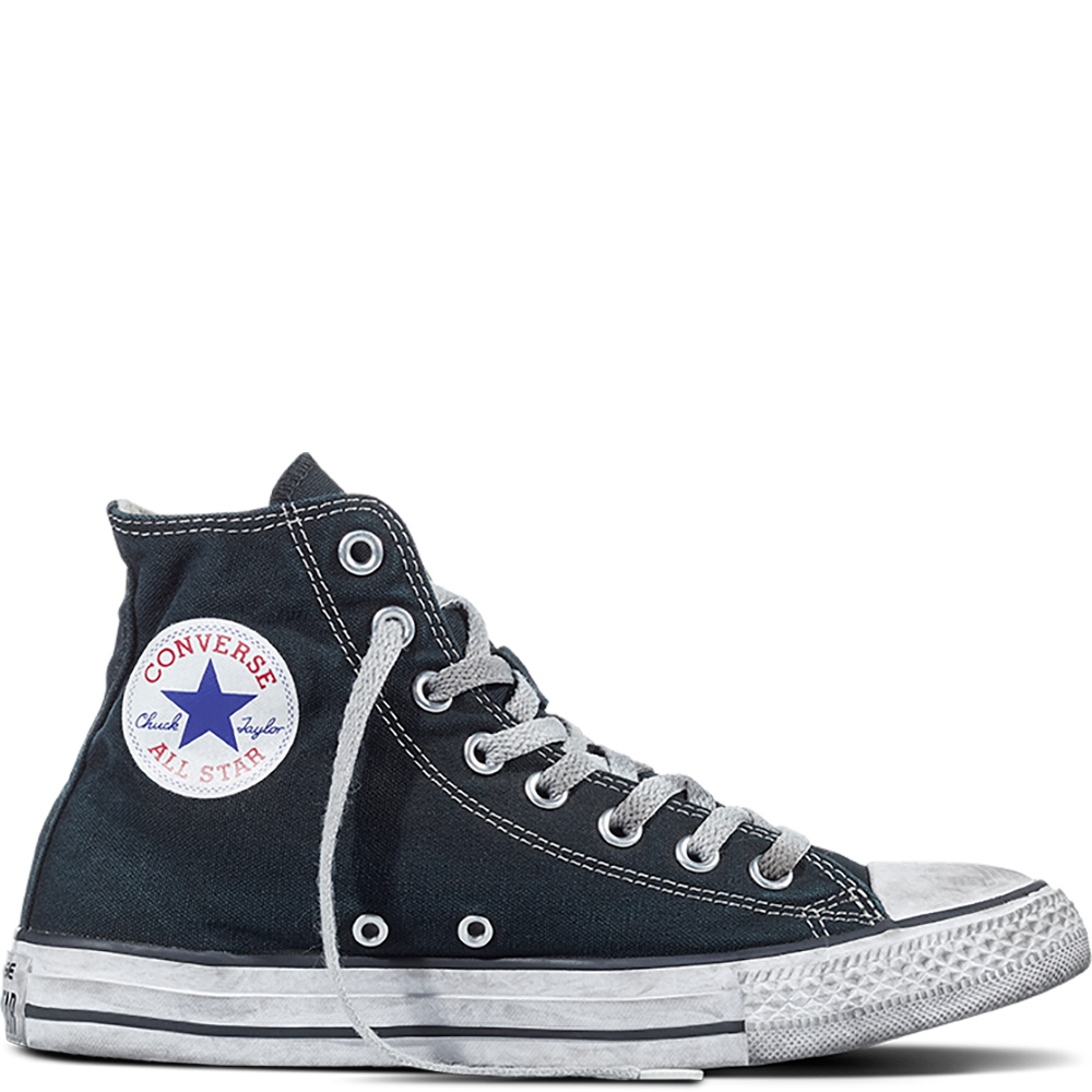 Converse Unisex Sneakers,Chuck Taylor Ltd 156886C / BLACK Smoke,Black Color Canvas,All Star Hi Ltd,New Spring Summer 2018 Collection