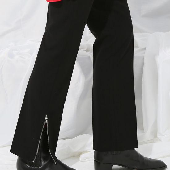 Side zipper slacks