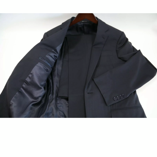 903 Black Label Anthony Solid Navy Suit Size 38 R