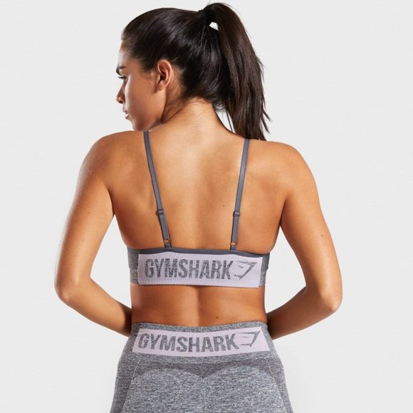 Gymshark Flex Strappy Sports Bra - Grey/Pink