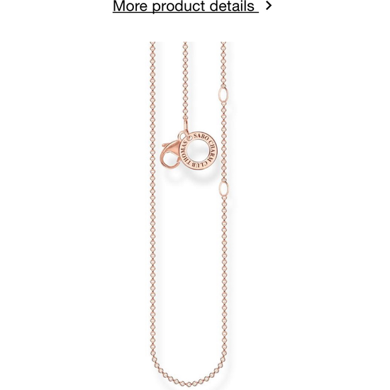 Thomas Sabo Charm Necklace Rosegold / 45 cm in length / article no. X0278-415-40-L45v