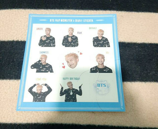 (VERY RARE) BTS Sticker - Official from Season's Greetings 2016 Jin RM Suga /