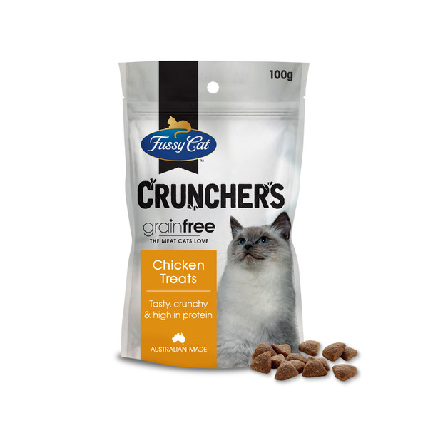 Fussy Cat Grain Free Crunchers Adult Cat Treats Chicken | 100g