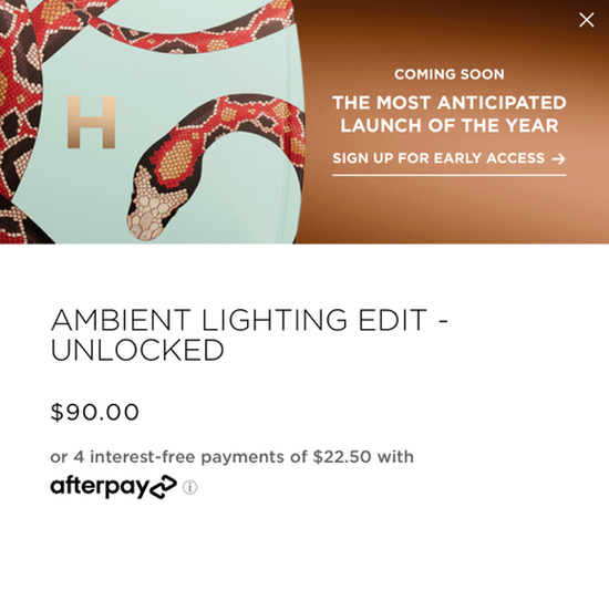 Ambient lighting unlocked holiday palette