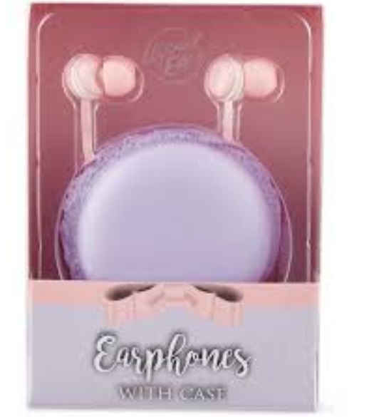 In-Ear Earphone with Macaron Case - Pink